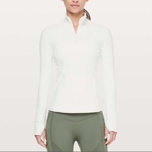Lululemon Run Briskly White 1/2 Zip